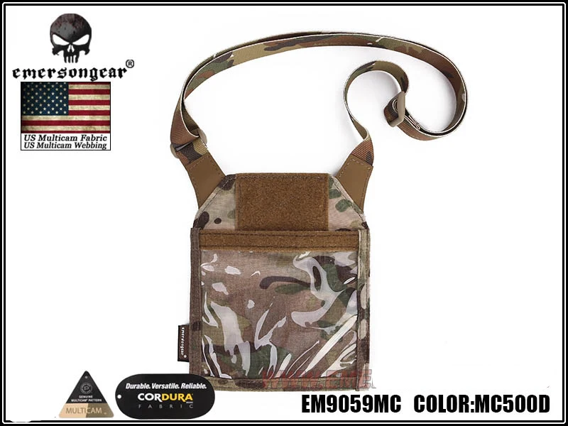 Emersongear армейский веер тактический Чехол для ID карты патч шейный ремешок и органайзер для кредитных карт ID держатель для карт подлинный US multicam - Цвет: MC