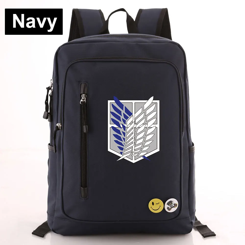 Style 12 Атака на Титанов Крылья Свободы рюкзак сумка карман на молнии для мужчин и женщин студенческий Рюкзак Школьная дорожная сумка для ноутбука значок Mochila - Цвет: Style 12