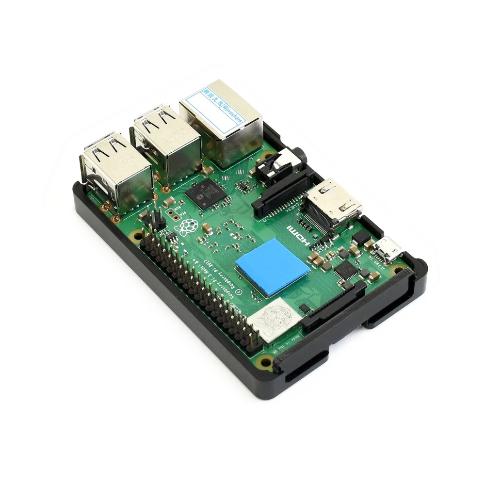 Waveshare Raspberry Pi чехол Тип K Черный алюминиевый сплав с ЧПУ|Демонстрационные стенды| |
