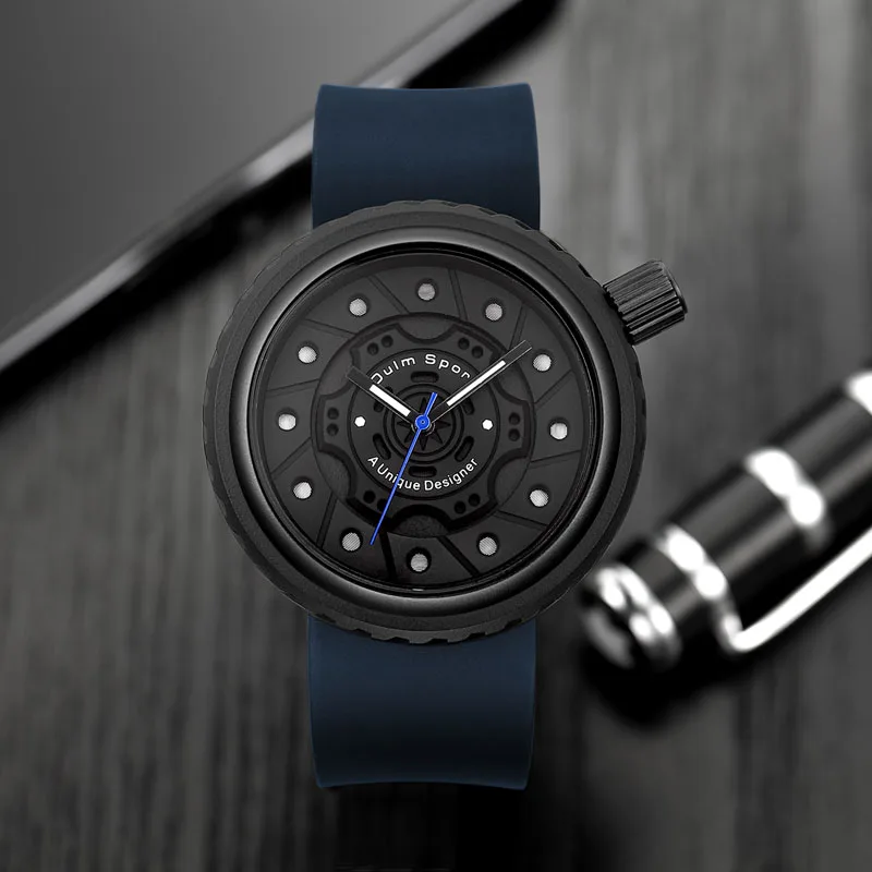 Oulm Simple Style Men's Quartz Watches Soft Silicone Strap Casual Wristwatch for Male Sport Watch New relogio masculino | Наручные