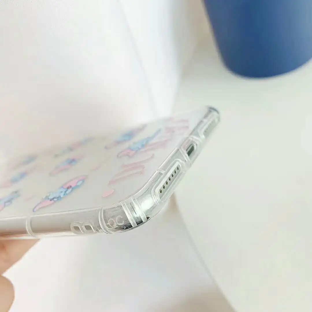 Cute Cartoon transparent flying elephant air pressure Case for iPhone XR XS MAX X 6 6S 7 8 Plus DUMBO Clear Phone Back Cover |