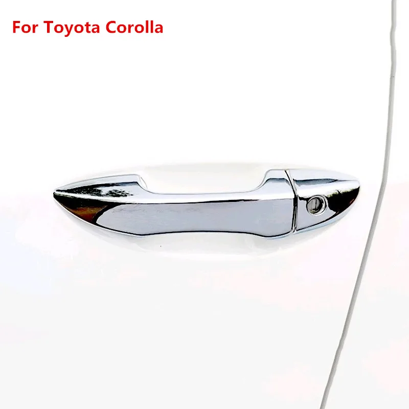 Крышка ручки для наружной двери из АБС пластика Toyota Corolla Altis E170 2014 2015|Хромирование|