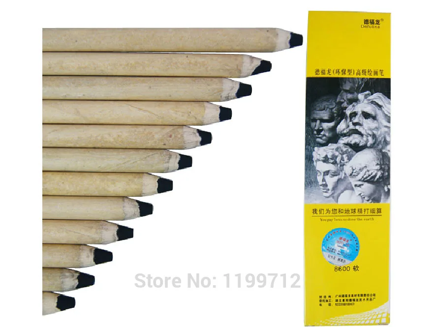 12 штук кор. Defuline уголь карандаши мягкий средний жесткий эскиз 11A|charcoal bamboo|charcoal