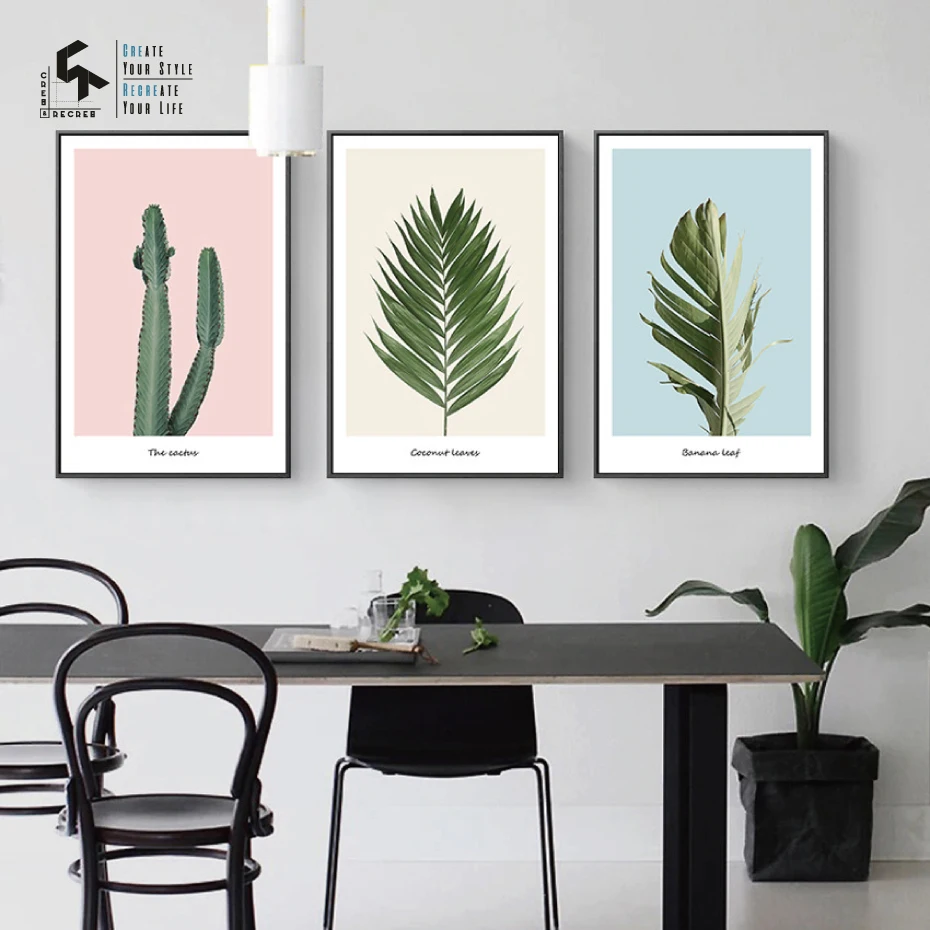 Создать и воссоздать скандинавский плакат растение кактус плакаты принты листья