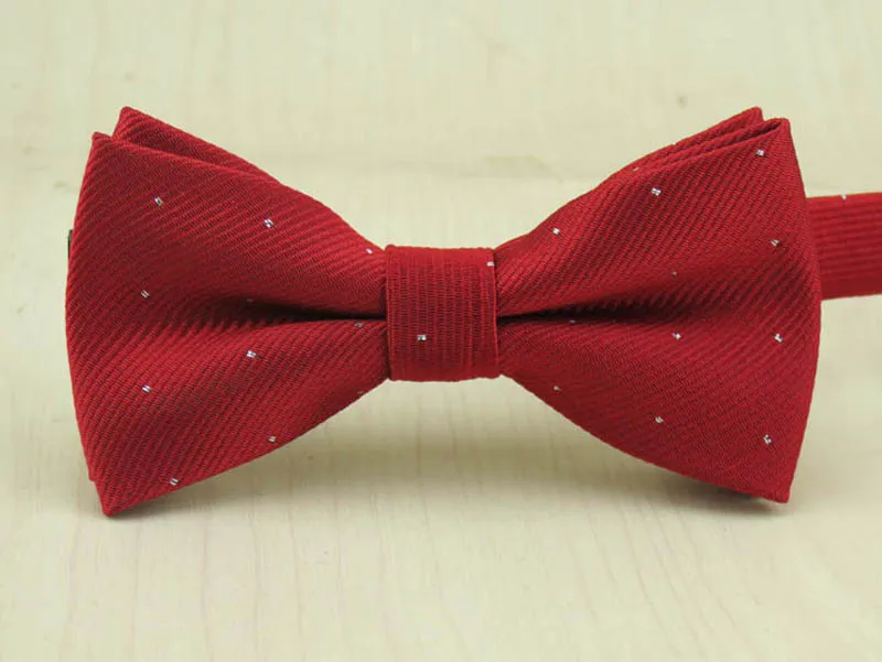 Лидер продаж Детский галстук-бабочка мода в полоску серебро Flash Dot Bowties для обувь мальчиков и девочек милый галстук бабочка дети - Цвет: RED