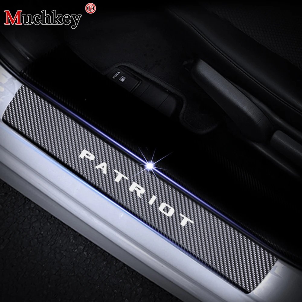 4D углеволоконная виниловая Стикеры для JEEP Patriot порога защитное устройство
