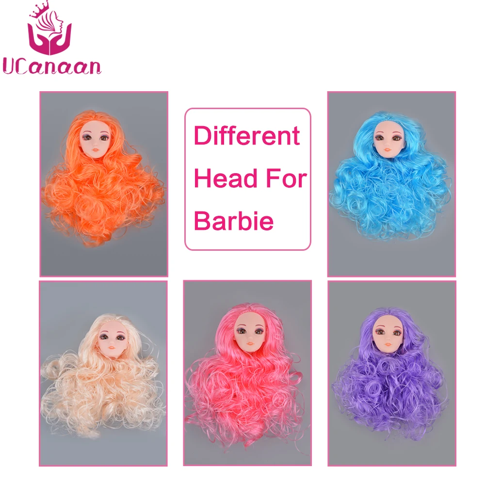 UCanaan 1 шт. голова для девочек кукла игрушки куклы с красочными прямыми аксессуары