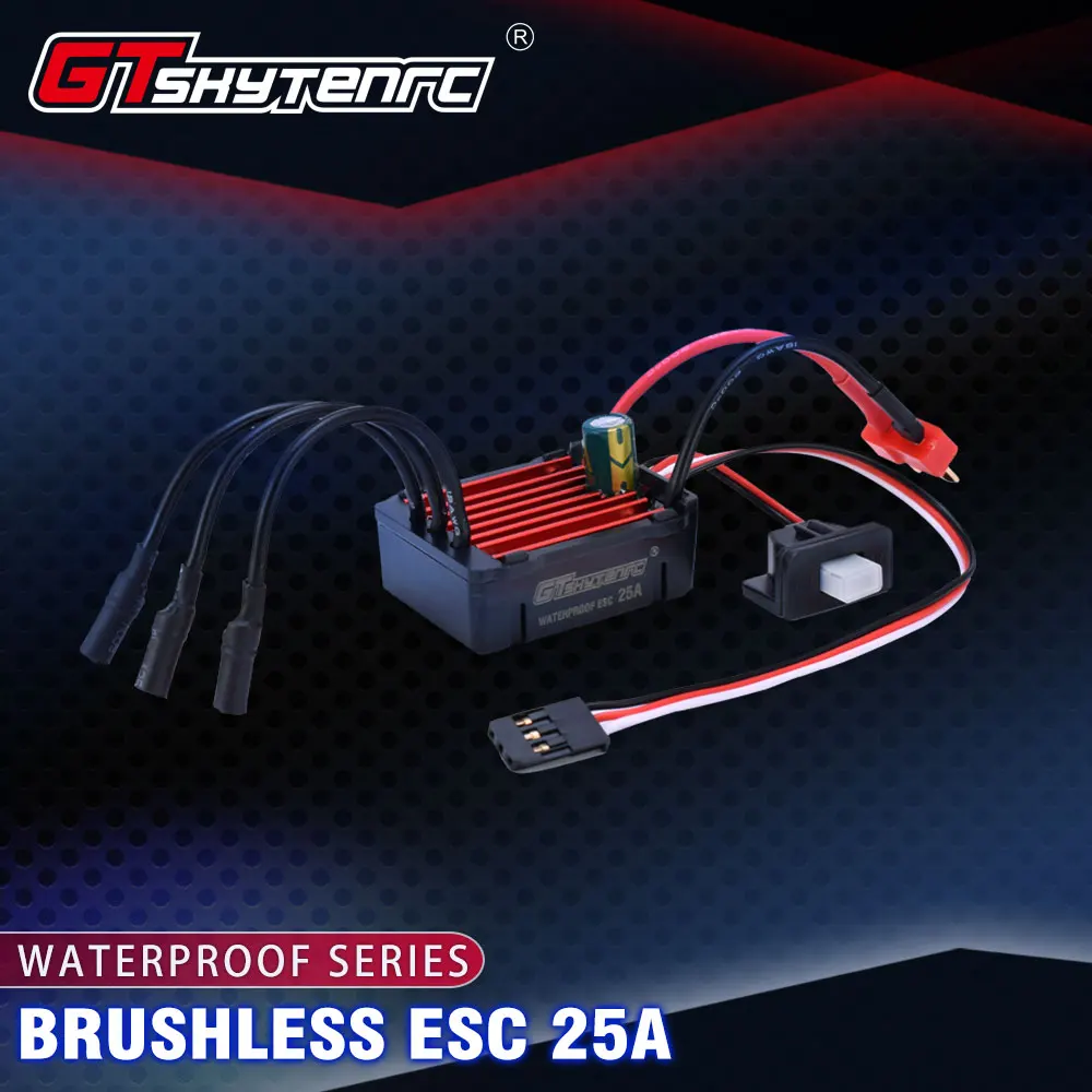 GTSKYTENRC водонепроницаемый 25A 45A 35A 60A 120A ESC электрический регулятор скорости для RC 1/16