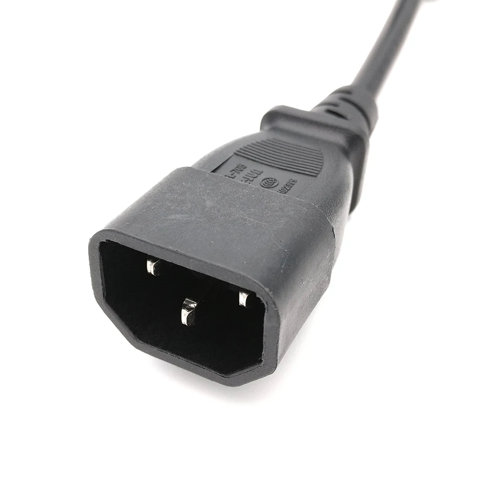 IEC 320 C14 штекер C13 гнездовой разъем PDU/UPS Удлинитель силовой кабель Разъем вверх/вниз 90 градусов под прямым углом 1 шт