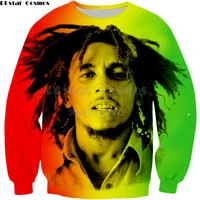 plstar cosmos brand clothing 2018 new style hip hop sweatshirt reggae bob marley characters print 3d mens womens pullovers