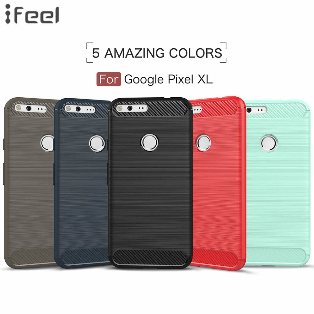 Ifeel резиновая Ударопрочный Мягкий Wiredrawing ТПУ Телефонные Чехлы для Google Pixel XL 5.5