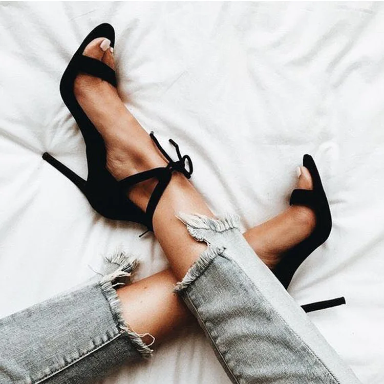 

2021 Hot Women Shoes Sexy Thin Heels Sandals Summer Fashion Super High Women Sandals Party Shoes High Heels Sandalias Mujer