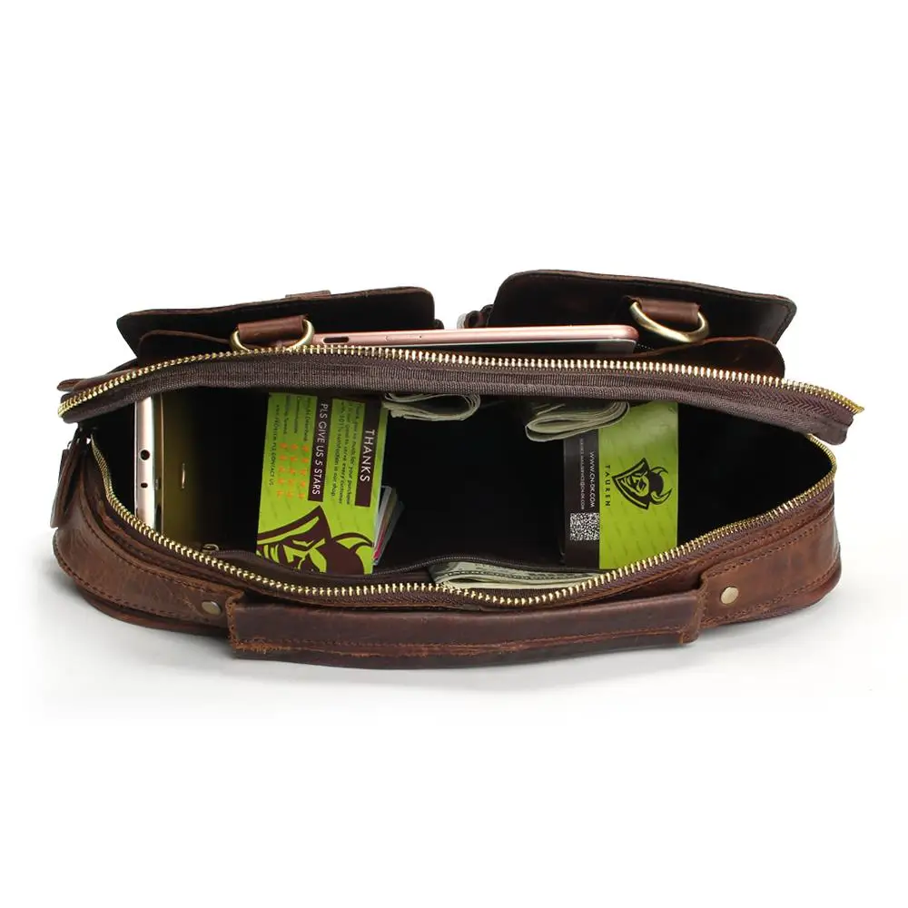 Сумка мужская из натуральной кожи модный саквояж на ремне через плечо мессенджер