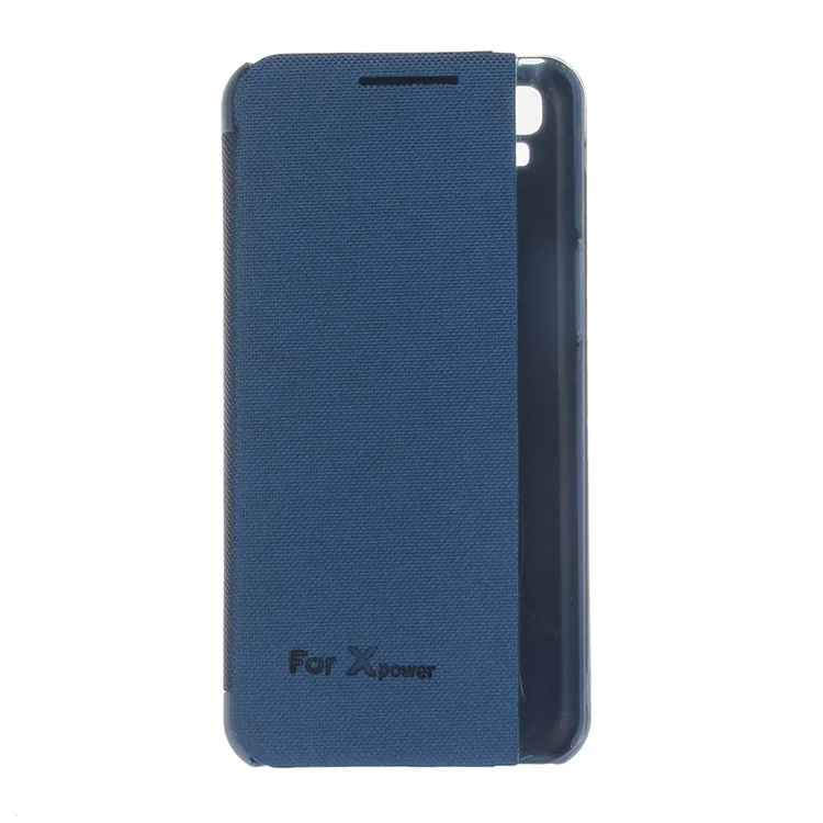 Чехол для LG X power Quick Cover окошко для просмотра ответа флип-чехол для LG X power K220ds K210 K220 чехол для телефона s кожаный PU Sleep Call - Цвет: dark blue