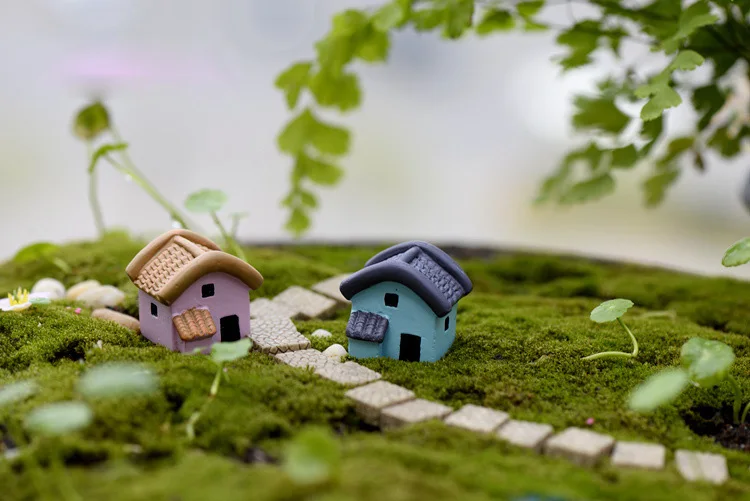2019 1 шт. маленький белый дом DIY Смола Фея Сад ремесло украшение миниатюрный микро