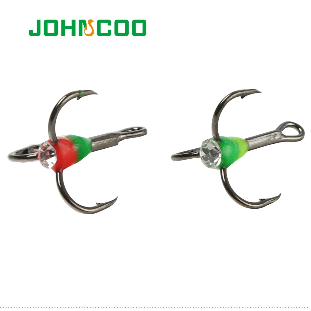 JOHNCOO 6 шт. 2018 новый зимний ледяной рыболовный крючок с супер прочными тройными
