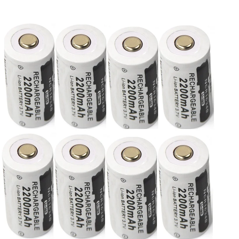Bateria de Lítio Recarregável Bateria 16340 3.7v 2200mah Cr123a Peças