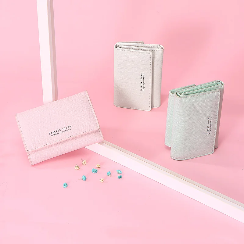Бренд WEICHEN Trifold Женский кошелек с монетницей сзади шикарные компактные кошельки в