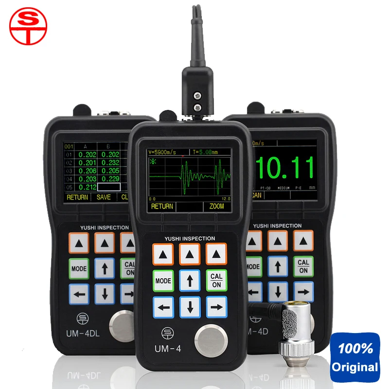 

UM-4D A-SCAN Ultrasonic Through Paint Coating Thickness Gauge Through Thickness Gauging Metal Thickness Measurement