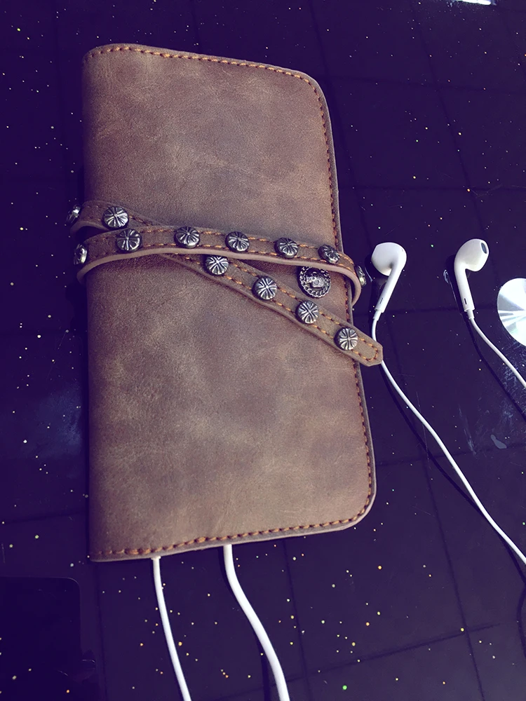 Мужской кожаный кошелек рокер Байкер водителя грузовика панк готический Длинный