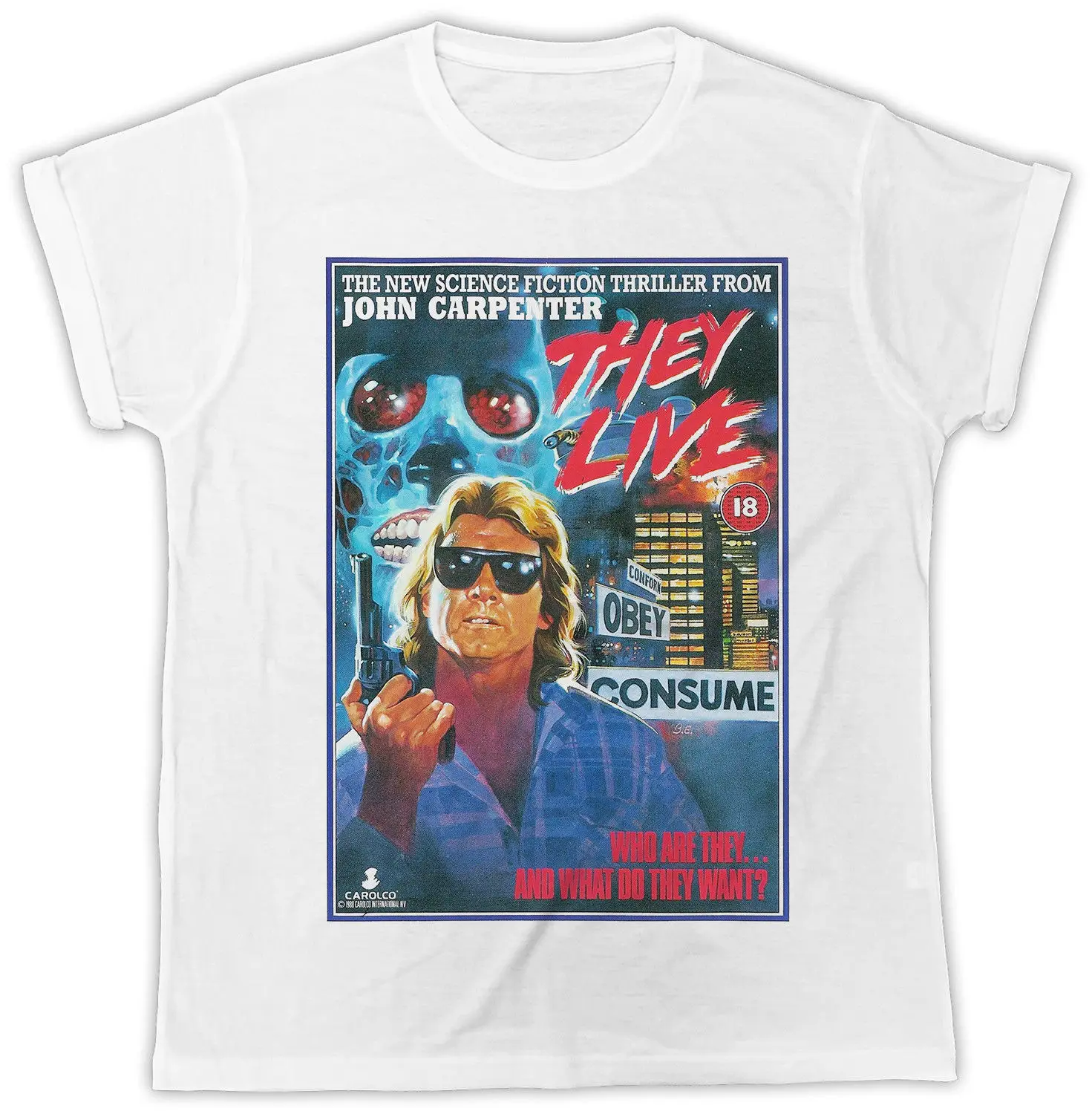 Прохладный они живут о фильме идеальный подарок унисекс Ретро Футболка Рубашка с
