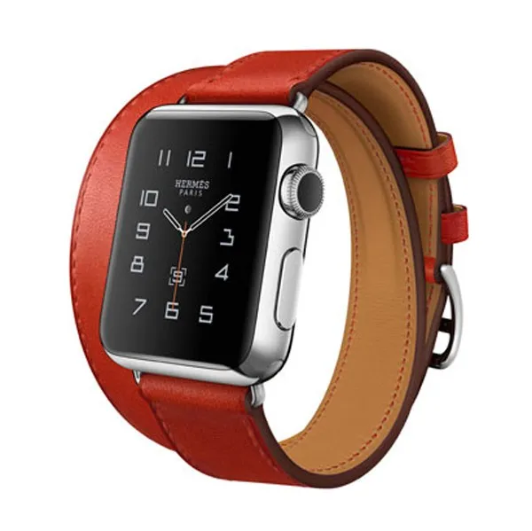 Ремешок из натуральной кожи для Apple Watch Series 4 3 2 с оригинальными адаптерами