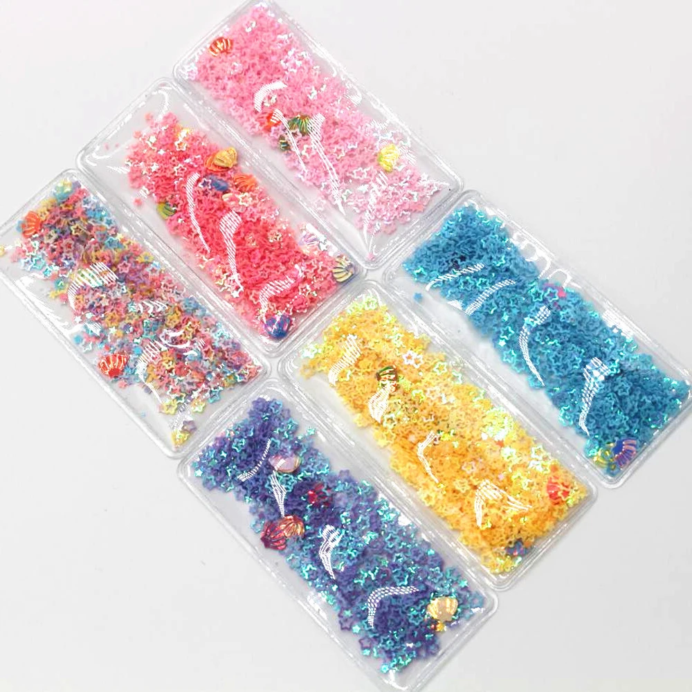 10pcs transparent plastic rectangular star 9cmx3.8cm colorful sequins hair clips DIY craft decorative clothing accessories mix | Дом и сад