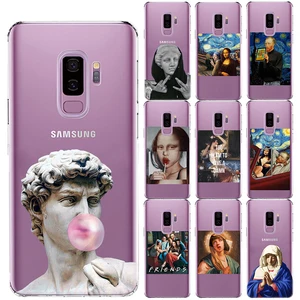 Mona Lisa Moskado Soft TPU Case Cover for Samsung Galaxy S20 S5 Mini S6 S7 Edge S8 S9 S10 Plus S10 5G E Lite S10E Silicon Coque