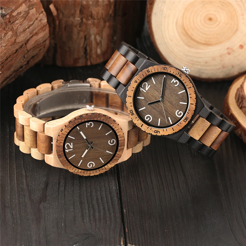 

Classic Clock Wooden Men Wrist Watch Quartz Casual Design Business Full Wood Creative Watches Best Gift for Male Father