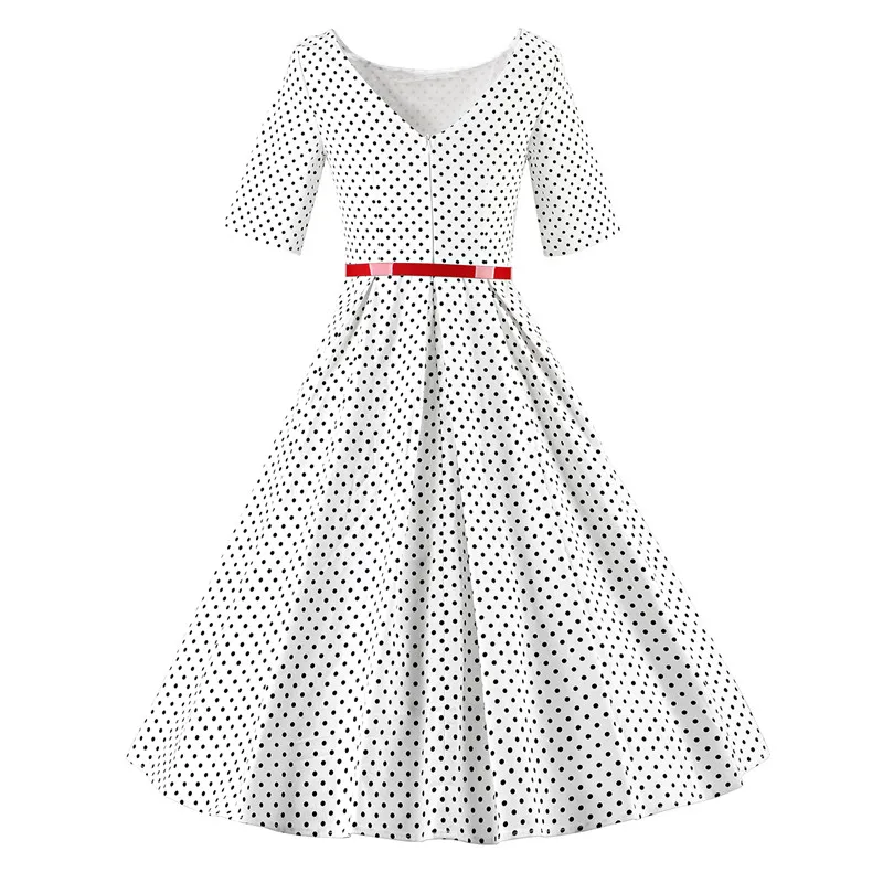 LSYCDS 2018 женские летние винтажные рокабилли черные синие Красные Белые Одри