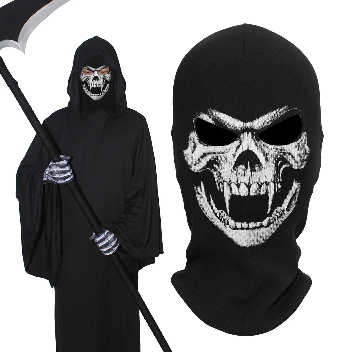 Клыки Смерть Grim Reaper Призрак Череп Скелет Тактический армии Военная Униформа