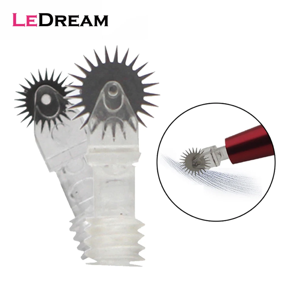 

50pcs/lot Disposable Tattoo Roller Gear Needles Blades Cartridges For Easy Microblading Fog Eyebrow Semi Permanent Makeup