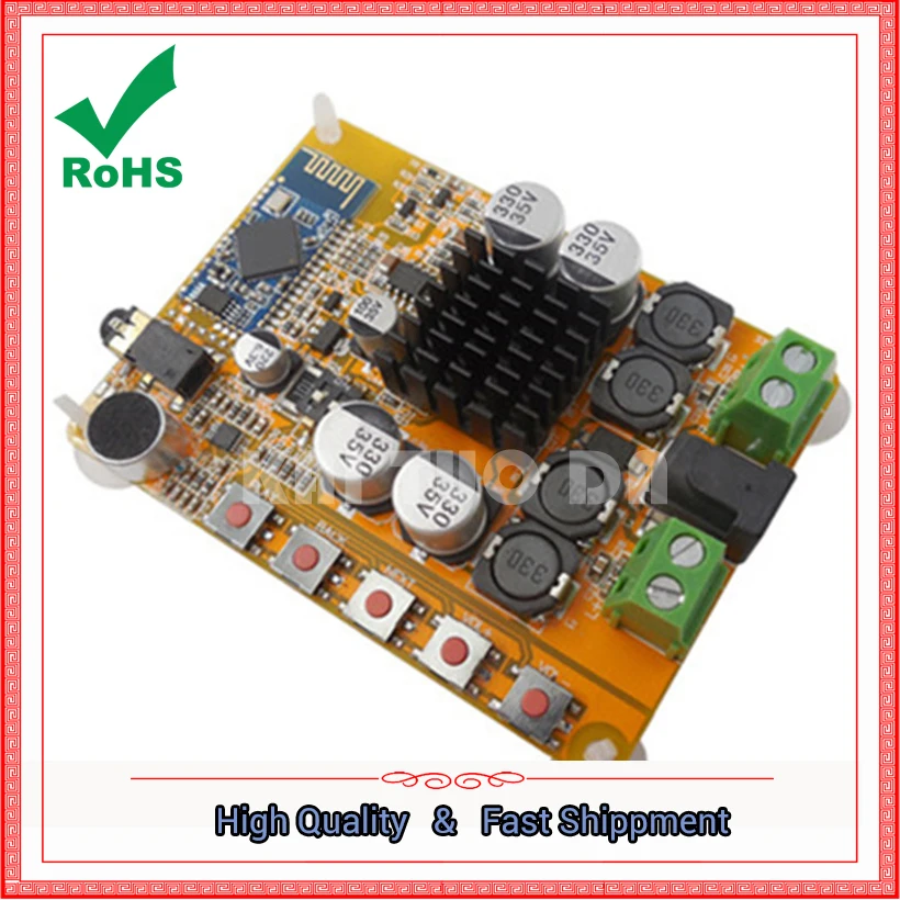 

TDA7492 Bluetooth-compatible 4.0 Power Amplifier Board 2*50W Digital Amplifier Dual Channel with Microphone CSR8635