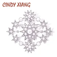 CINDY XIANG Новые Броши с кристаллами крест унисекс для женщин и мужчин Модные Винтажные большие булавки черный цвет классный дизайн стиль барокко