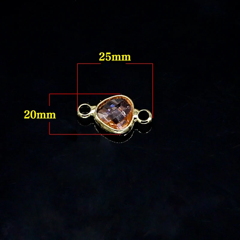 10 шт Гибридный витражный жемчуг треугольник двойная Пряжка граненые Бусы