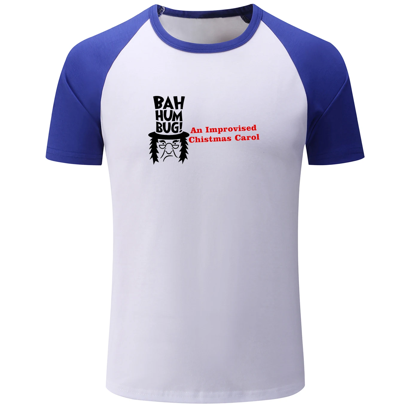 iDzn Fashion BAH HUMBUG An Improvised Christmas Carol Print Casual Men's T shirt Summer Cotton Funny Male Short Sleeve Tee Tops | Мужская