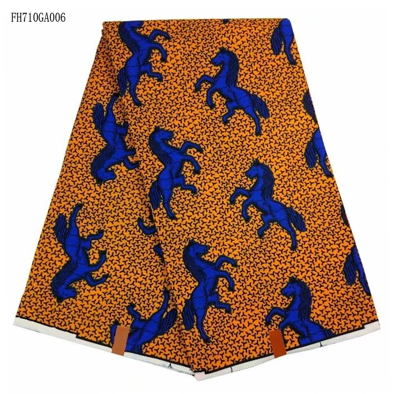 Fashion African wax fabric Feather design Yellow real african prints 6 yds for women dresses FH710GA004 | Дом и сад