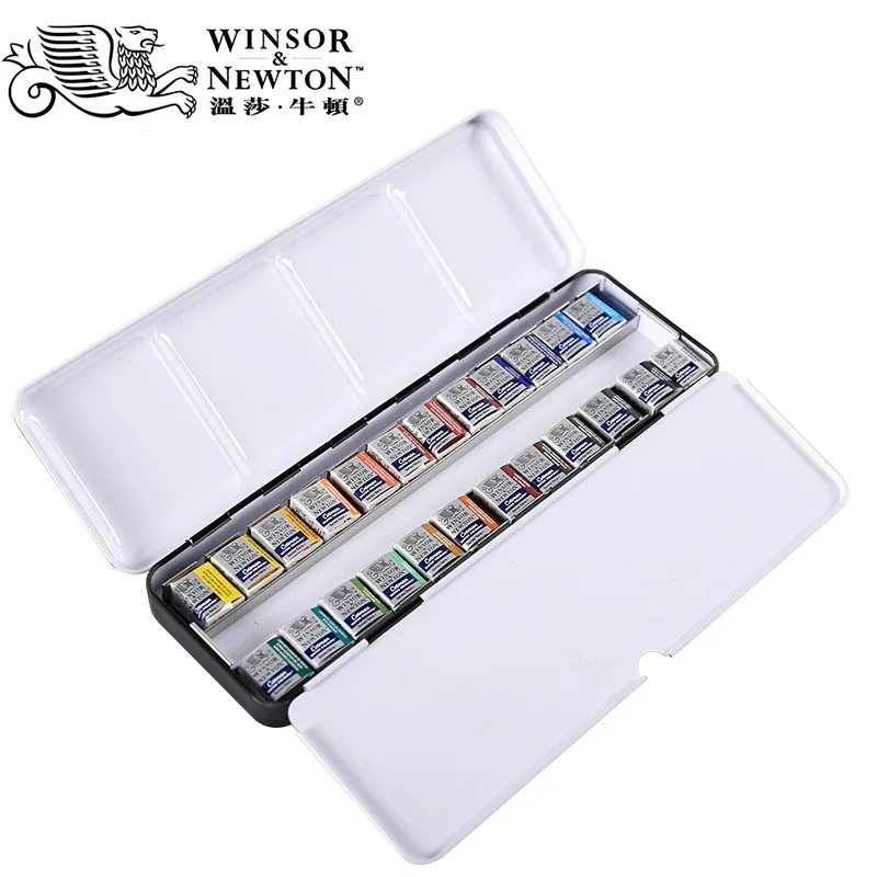 WINSOR& NEWTON Cotman твердый пигмент воды Цвет краски 8/12/24/36/45 Цвета воды Цвет художественные рисовальные принадлежности