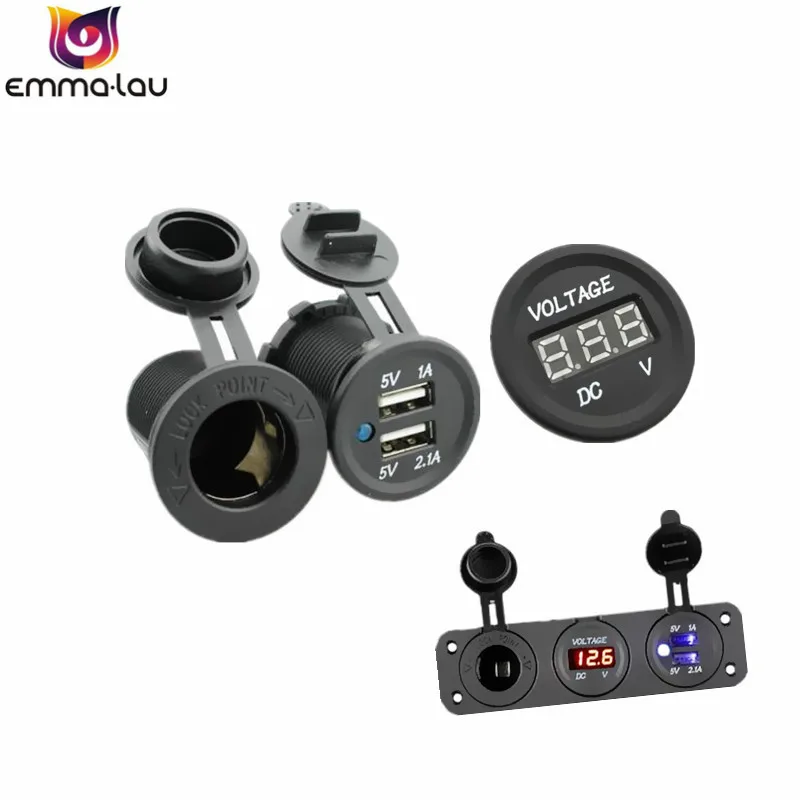 Цифровой светодиодный вольтметр с 3 портами 12 В 24 В|digital led voltmeter|led voltmetervoltage meter |