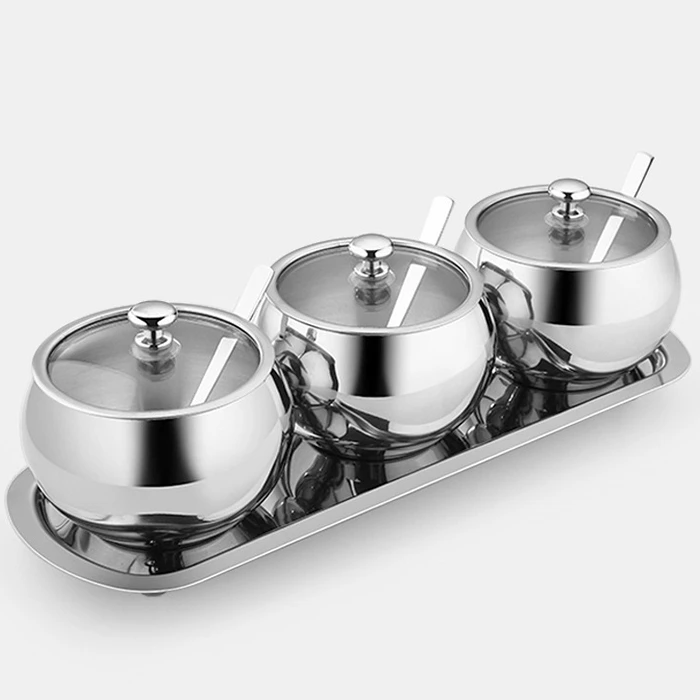 Кухонная коробка для приправ бытовой набор с крышкой приправа бутылка может 304