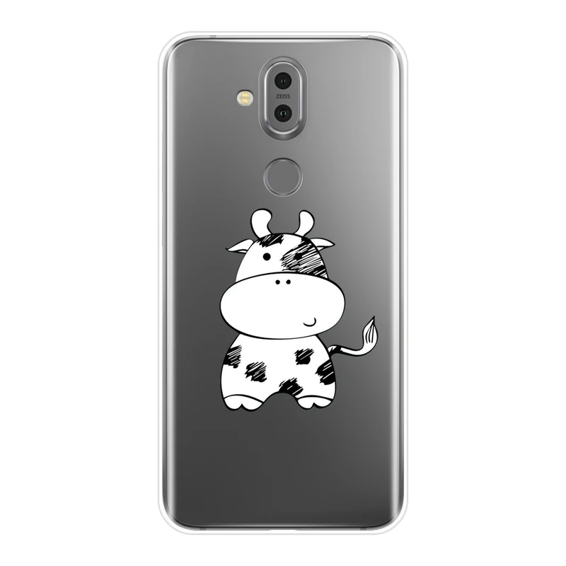 Корова домашние тапочки в виде овечки Коза чехол для Nokia 2 1 3 5 6 7 Мягкая