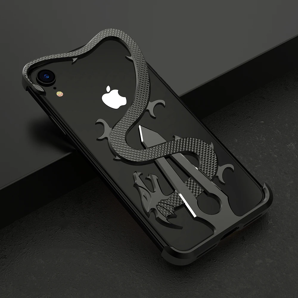 Для iPhone XS Max чехол Роскошный тонкий жесткий металлический алюминиевый сплав Броня защитный бампер чехол для телефона для iPhone XR X задняя крышка
