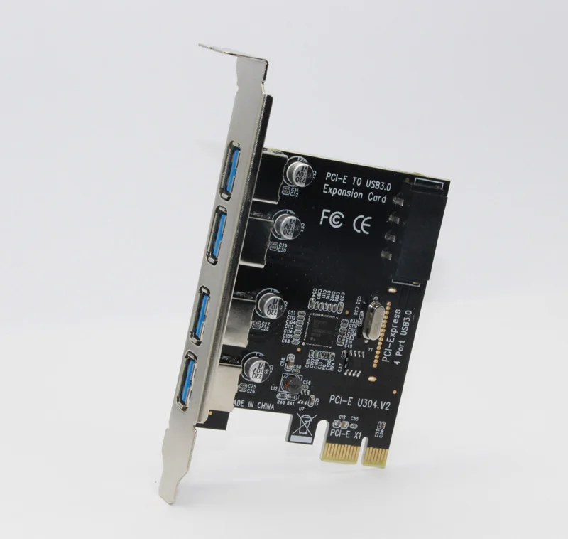 10 шт. Новый USB 3 0 4 порта PCI Express Riser Card USB3.0 5 ГБ хост контроллер 4x PCIE карта расширения