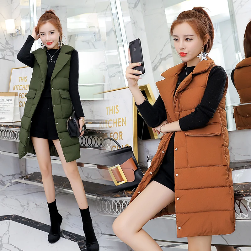 

Autumn Winter Women Down cotton Sleeveless Jacket Coat Slim Warm Vest Overcoat Plus size Ladies Solid Female Casual Jackets 3XL