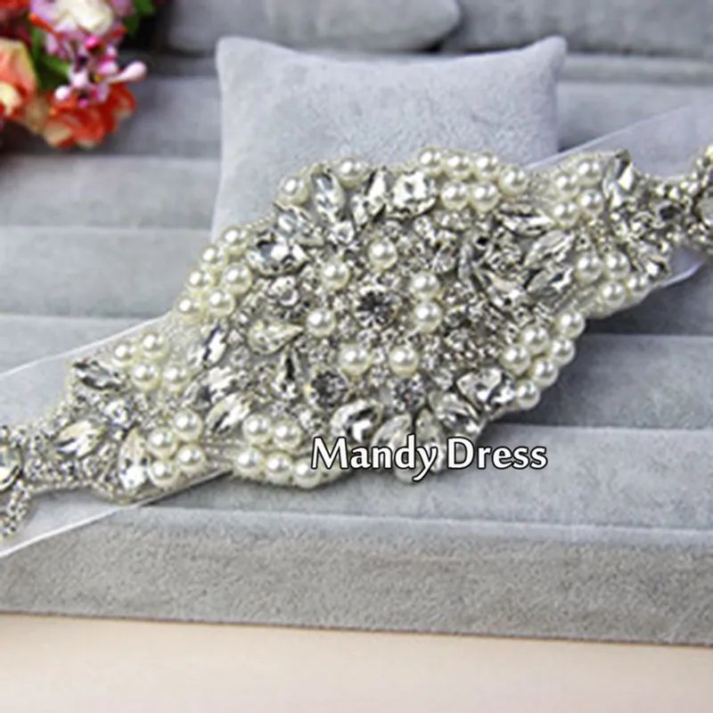 Mandy 2016 Wedding Accessories Appliqued Artificial Pearls Diamonds Handmade Manual Cutting Yarn or Satin Noble Belts | Свадьбы и