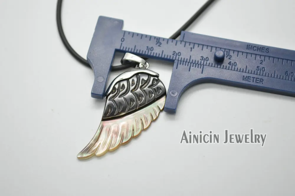 10 шт Новое поступление натуральный корпус резные Угловые Крылья Подвески с 18