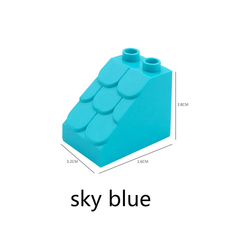 Строительные блоки большого размера из пластика сделай сам 1*2 точки скошенный