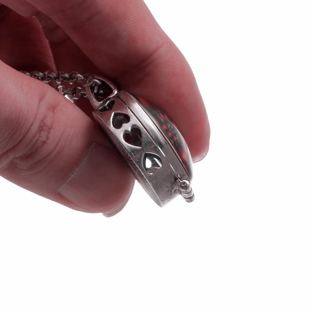 Аромат духов кулон Цепочки и ожерелья с пеной 25 мм Стекло Талисманы снег дом