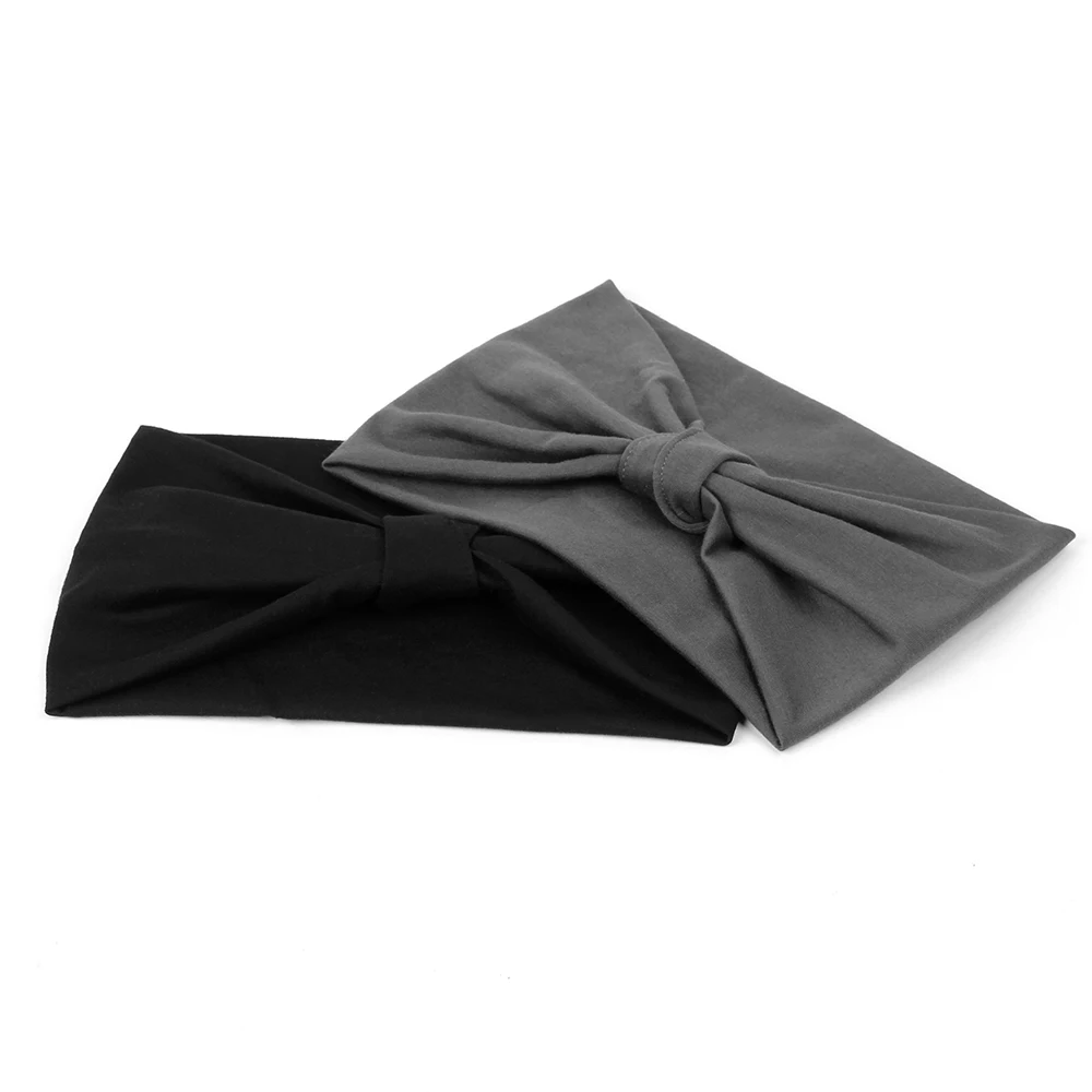 Geebro модная однотонная женская повязка на голову летняя для волос девочек Женская