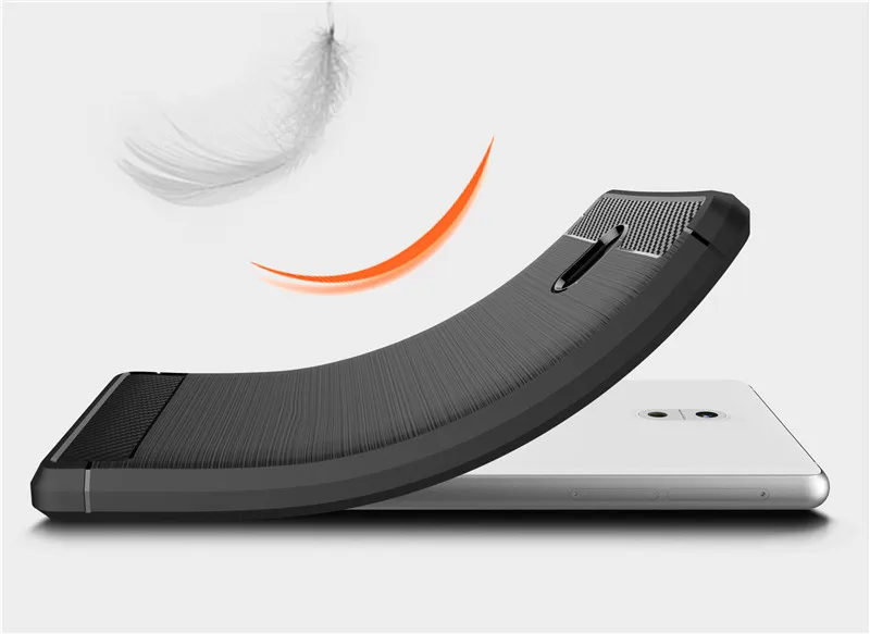 Роскошный Ультратонкий силиконовый чехол из углеродного волокна для Nokia 3 мягкий